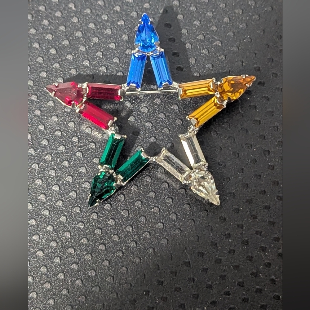 Multicolor Star Brooch